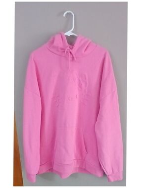 Aeropostale Hello Kitty Pink Hoodie with Embossed Front Motif Size 2 XL